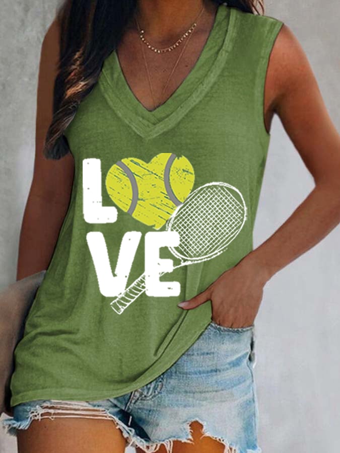 Women's Apres Tennis Print Casual Vest