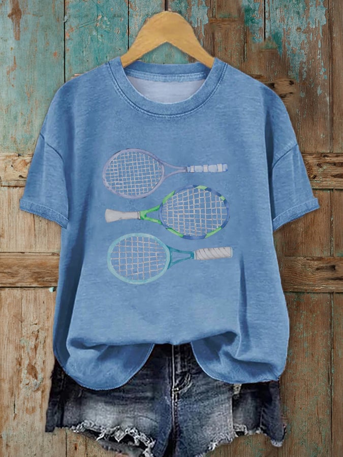 Women's Tennis Lover Printed T-Shirt