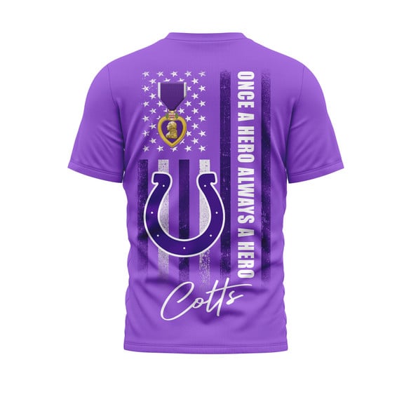 Indianapolis Colts | Premium National Purple Heart Day 3D Shirt HI