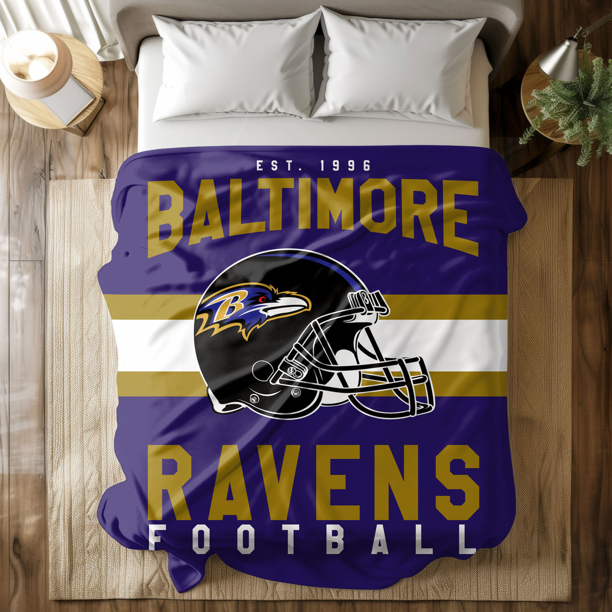 Baltimore Ravens Fleece Throw Blanket & Quilt