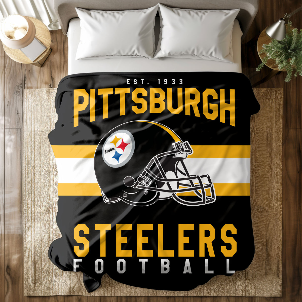 Pittsburgh Steelers Fleece Throw Blanket & Quilt