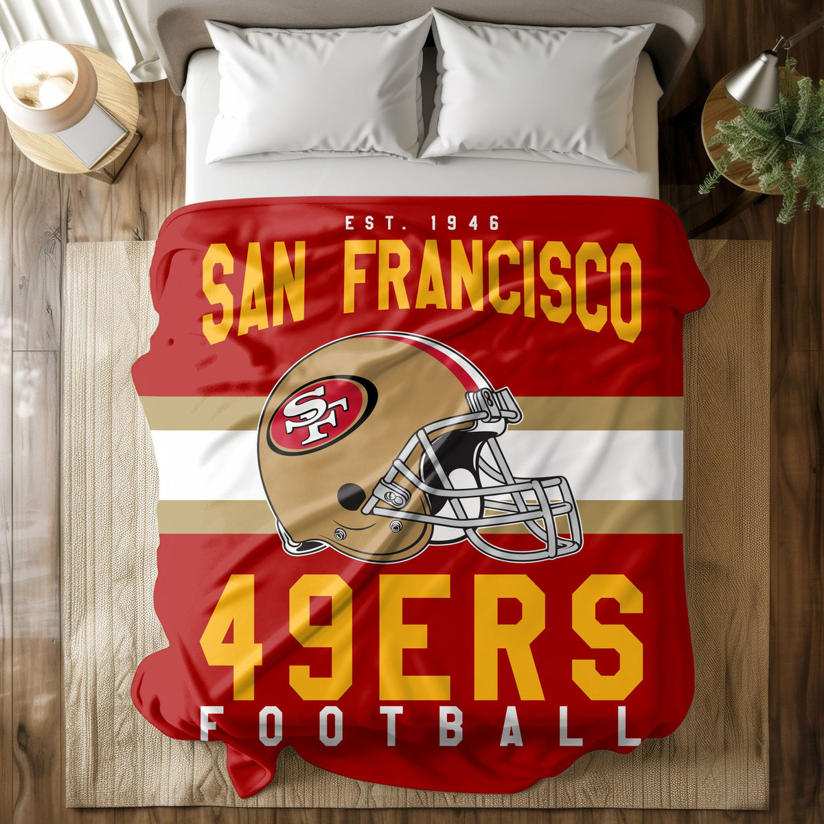 San Francisco 49ers Fleece Throw Blanket & Quilt