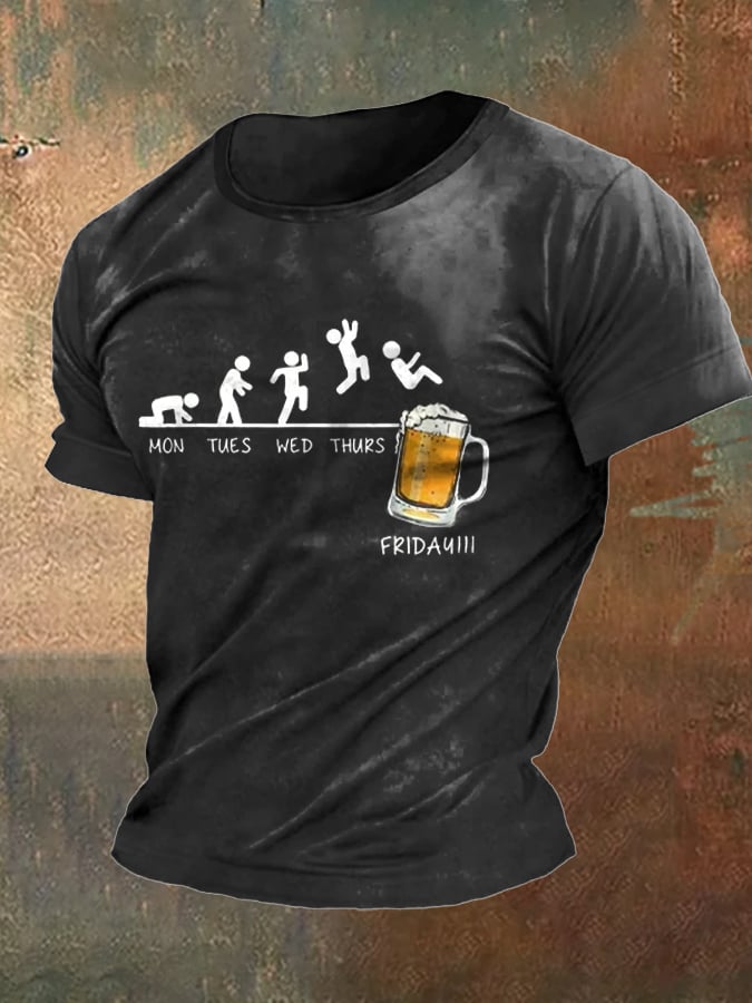 Oktoberfest beer print T-shirt
