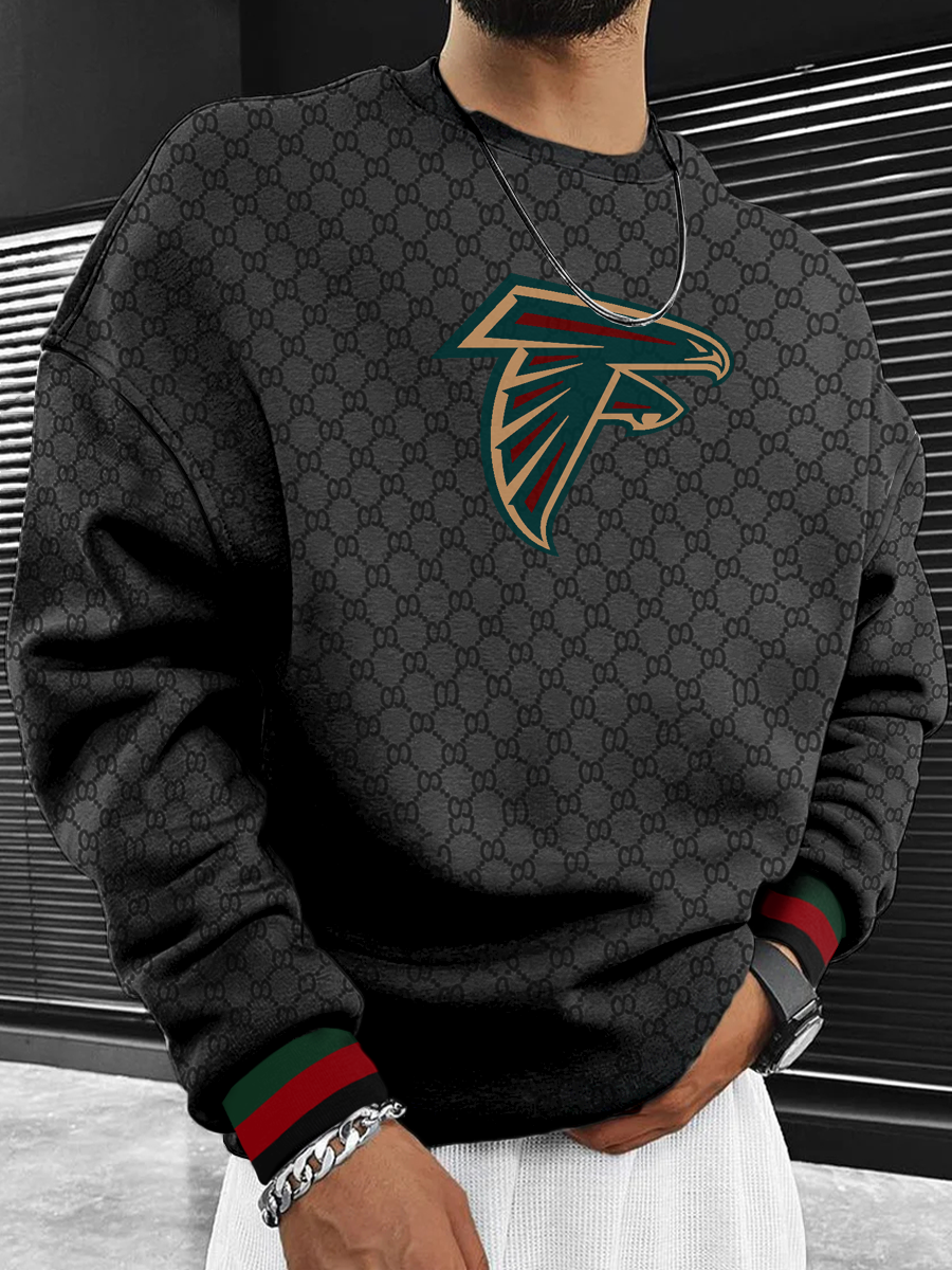 Atlanta Falcons Men's Crew Neck Sweatshirt Black