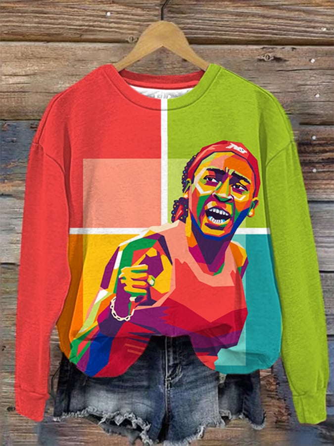 Women's Love Tennis Printed Sweatshirt