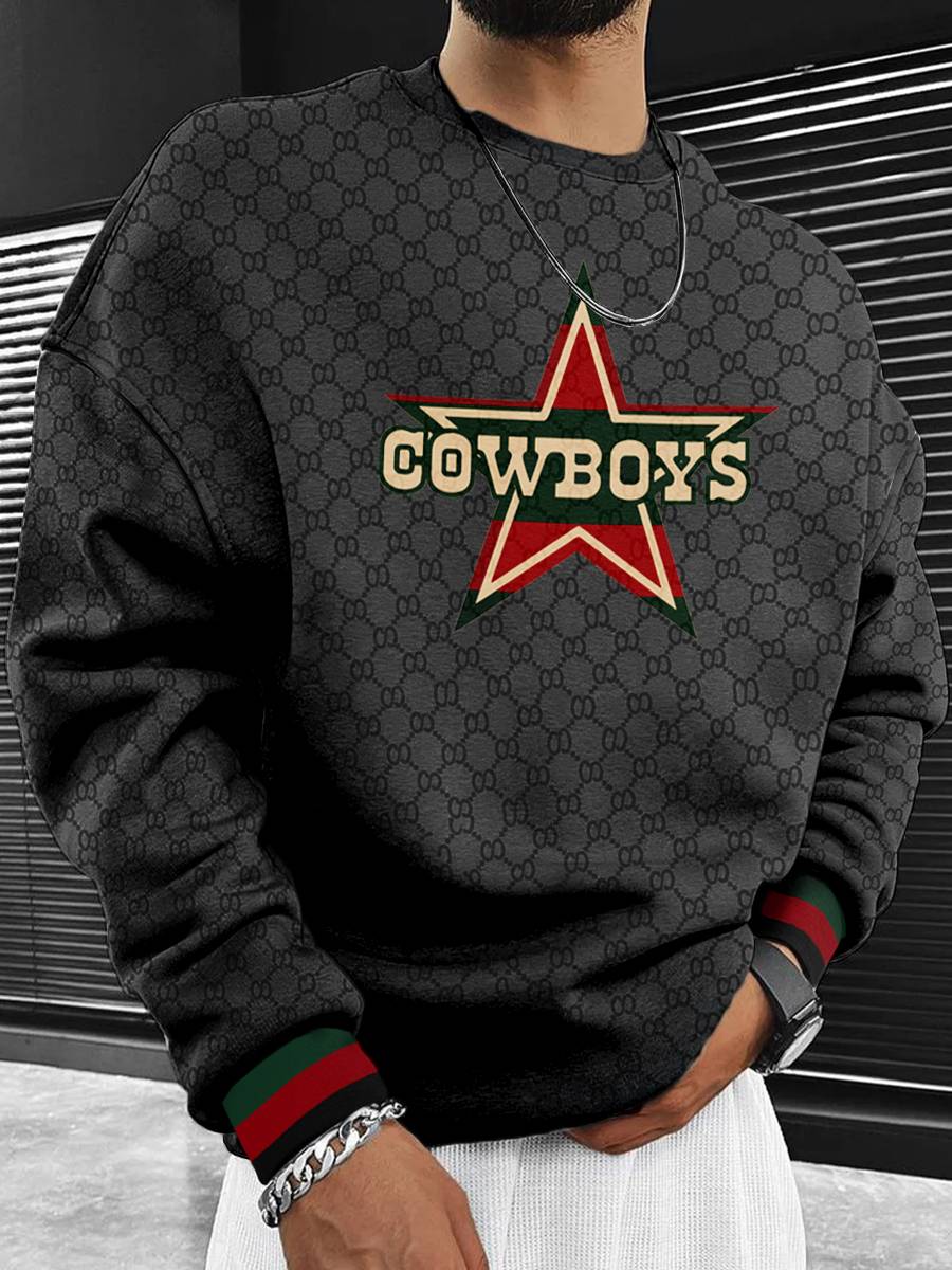 Dallas Cowboys Men's Crew Neck Sweatshirt Black