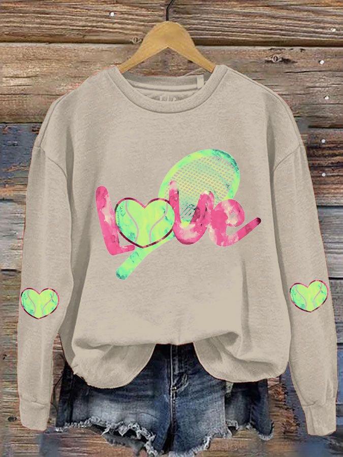 women's love tennis sweatshirt