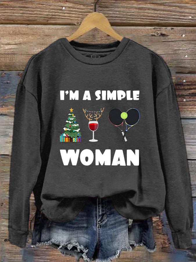 Women's Christmas Tennis Casual Sweatshirt