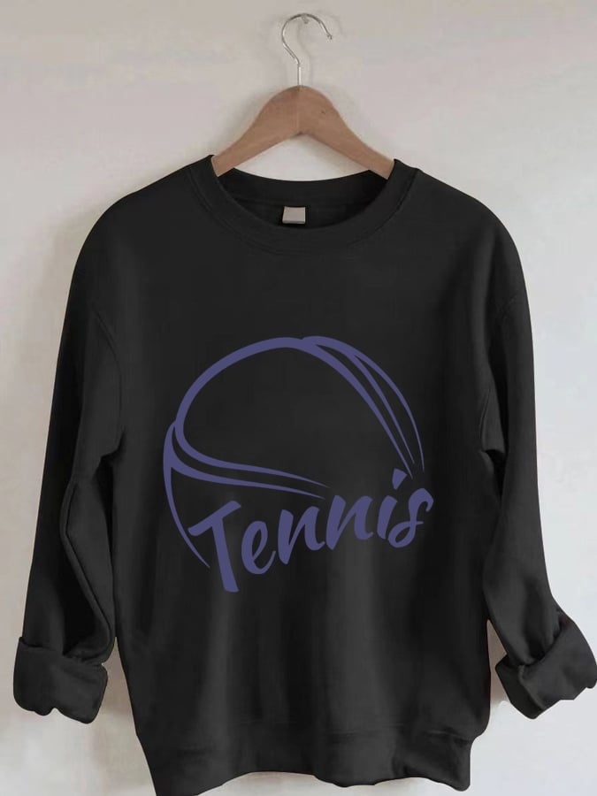 Women's Sorry Can't Tennis Bye Print Sweatshirt