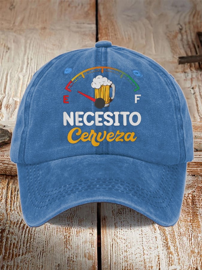 Unisex Oktoberfest Beer Print Printed Washed Distressed Hat