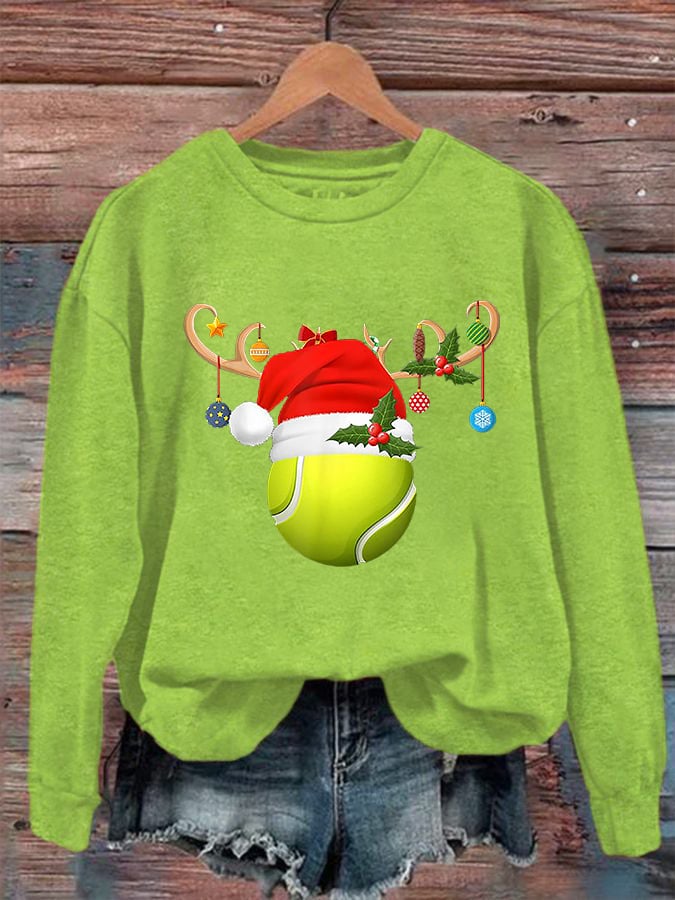 Women's Christmas Tennis Casual Sweatshirt