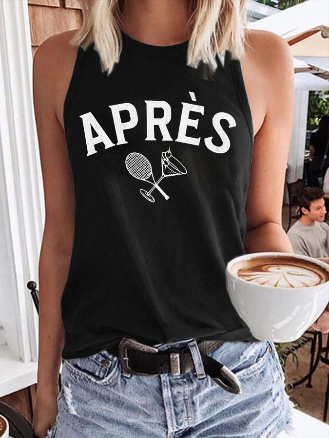 Women's Apres Tennis Printed Tank Top