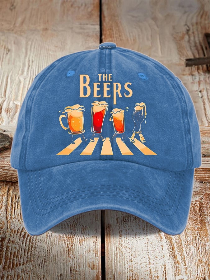 Unisex Oktoberfest Beer Print Printed Washed Distressed Hat