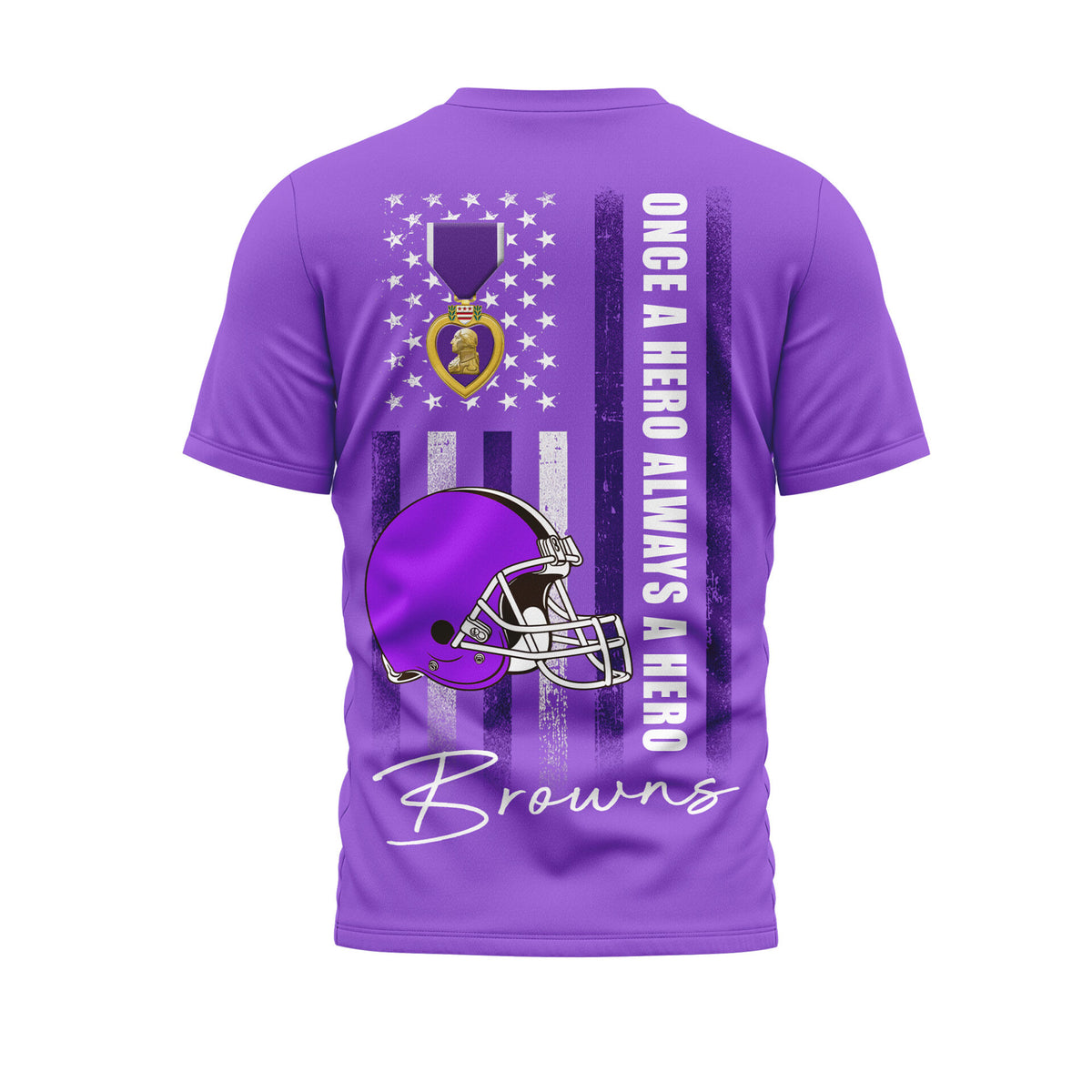 Cleveland Browns | Premium NFL Premium National Purple Heart Day 3D Shirt HI