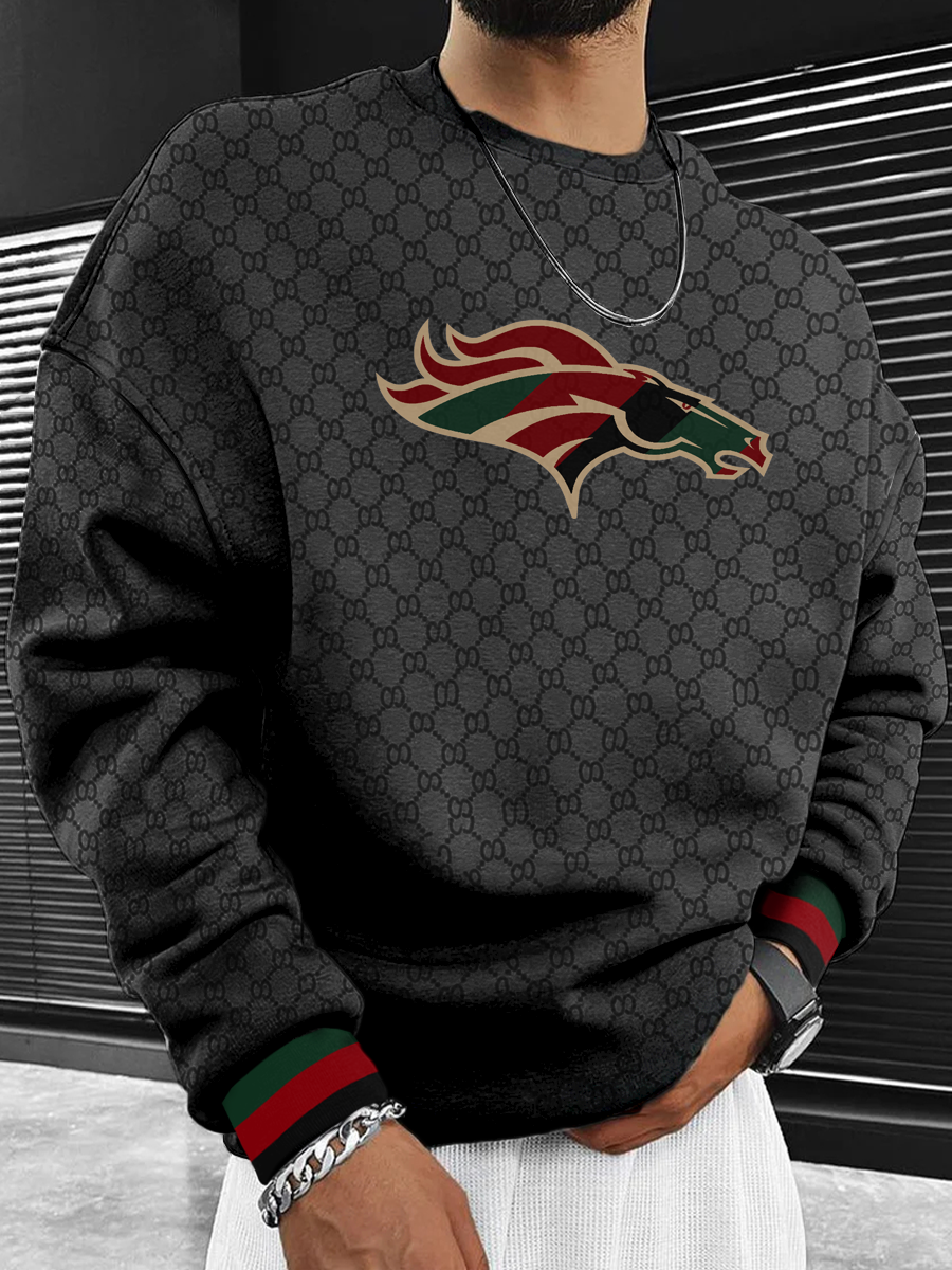 Denver Broncos Men's Crew Neck Sweatshirt Black