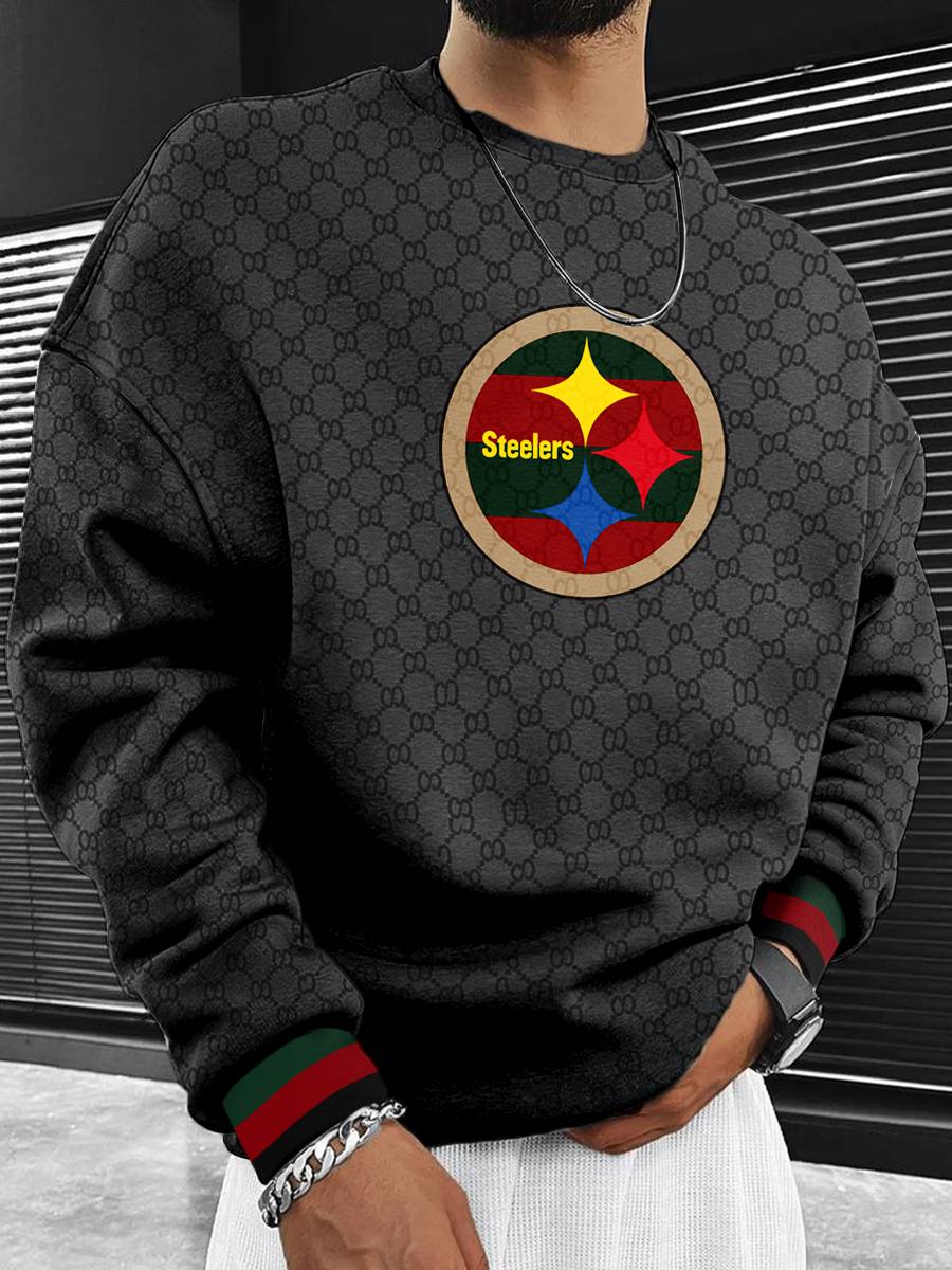 Pittsburgh Steelers Men's Crew Neck Sweatshirt Black