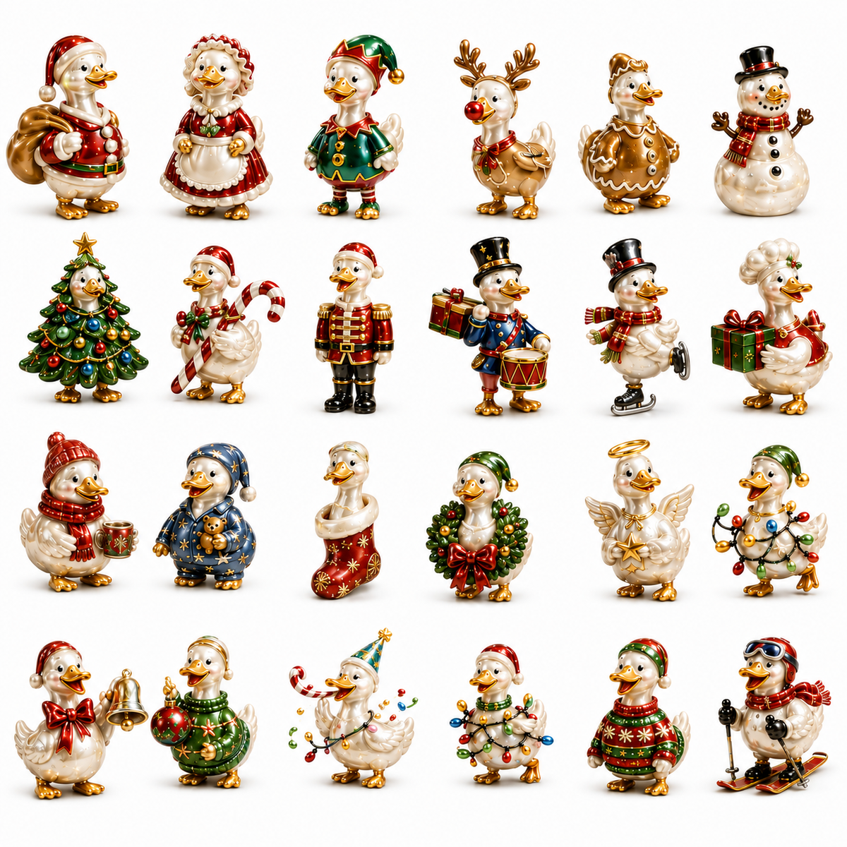 Duck 24-Day Advent Calendar – Christmas Countdown Collectible Figurines