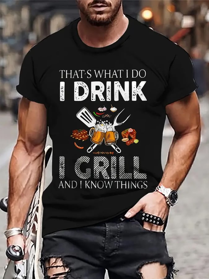 Men's Oktoberfest Beer Printed 100% Cotton Short Sleeve T-Shirt