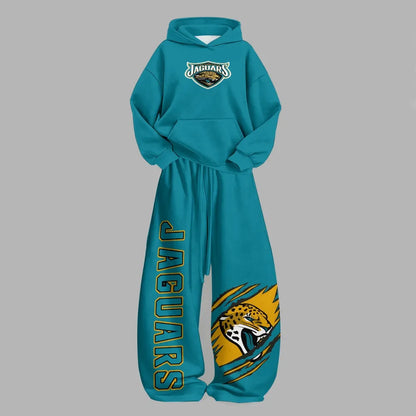 Jacksonville Jaguars Vintage Plush Hoodie set | NFL