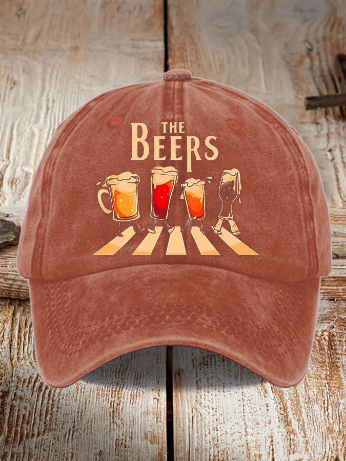 Unisex Oktoberfest Beer Print Printed Washed Distressed Hat