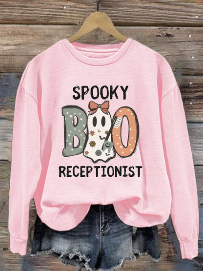 Women's Spooky Halloween Dental Receptionist Sweatshirt