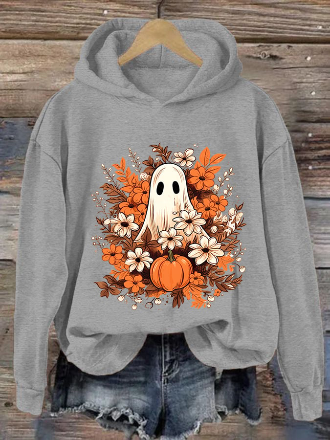 Women's Spooky Ghost Casual Hoodie