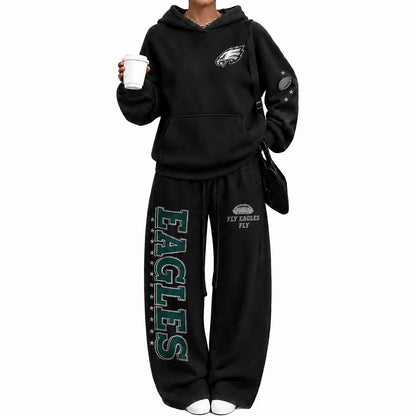 Philadelphia Eagles-Vintage Plush Hoodie set