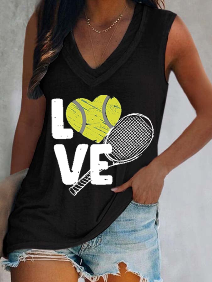 Women's Apres  Tennis Print Casual Vest