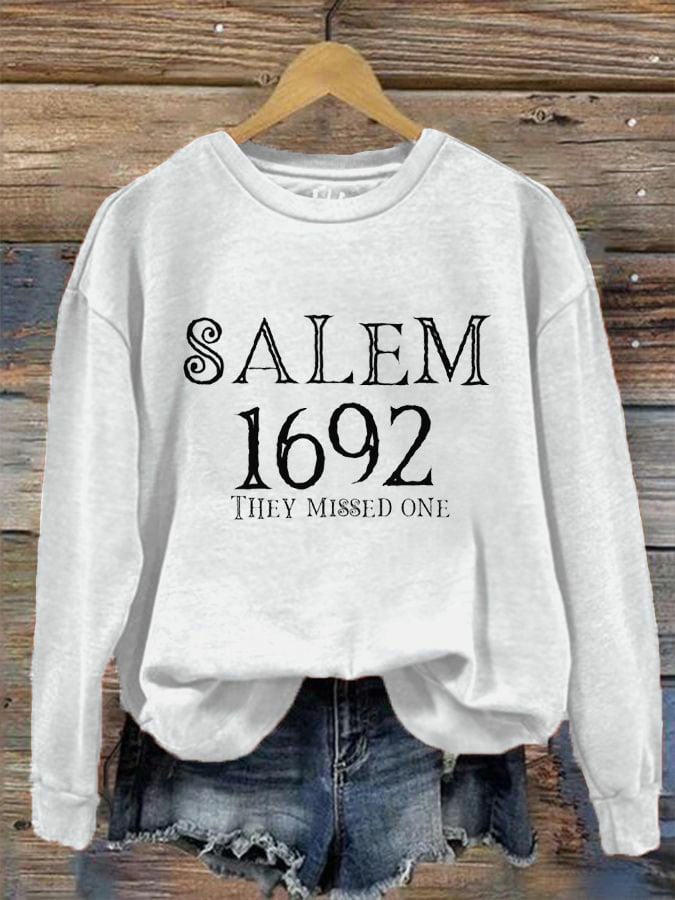 Women's Salem 1692 They Missed One Print Crew Neck Sweatshirt