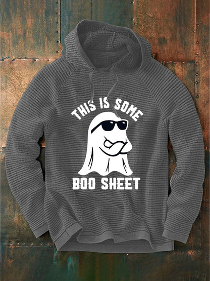 Men's This Is Some Boo Sheet Print Raglan Hooded Jacket