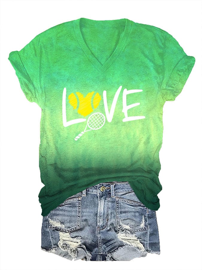 Women's Tennis Fans Print T-Shirt