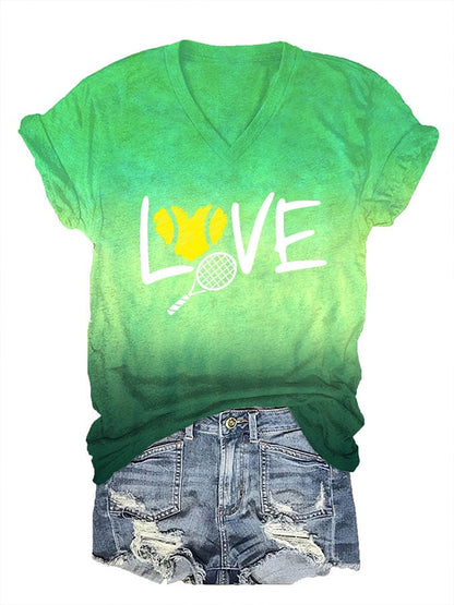 Women's Tennis Fans Print T-Shirt