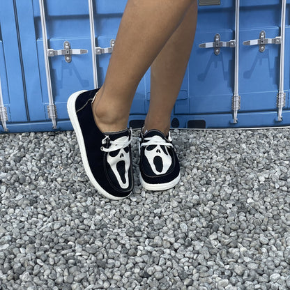 Women's Halloween Pattern Slip-On Canvas Shoes: Stylish, Comfy, and Non-Slip Lightweight Footwear