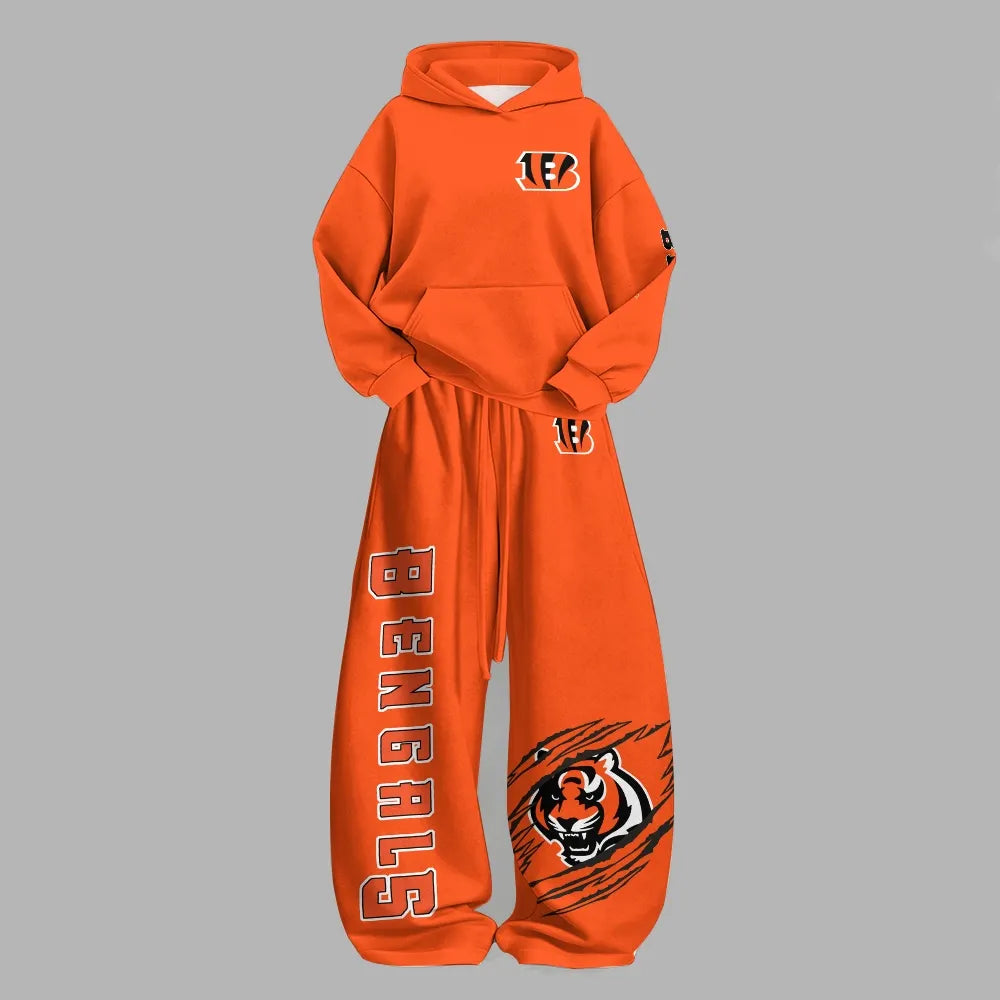 Cincinnati Bengals Vintage Plush Hoodie set| NFL