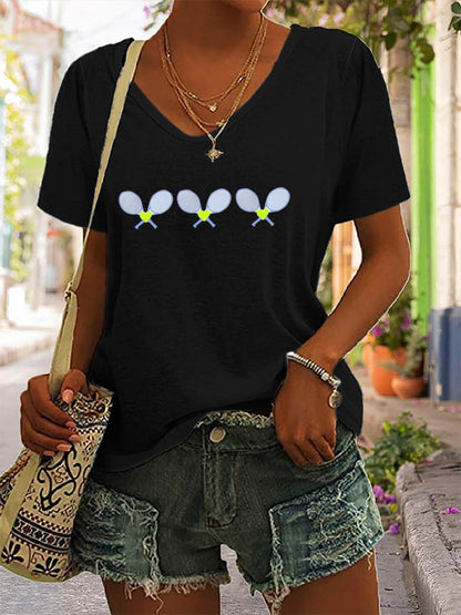 Women's Tennis Print T-Shirt