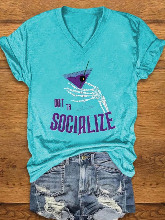 Women's Out to Socialize Casual T-Shirt