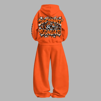 Cincinnati Bengals Vintage Plush Hoodie set| NFL