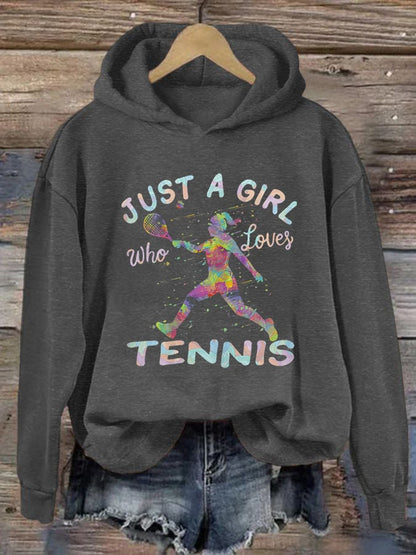 Women's Just a girl who loves tennis sweatshirts