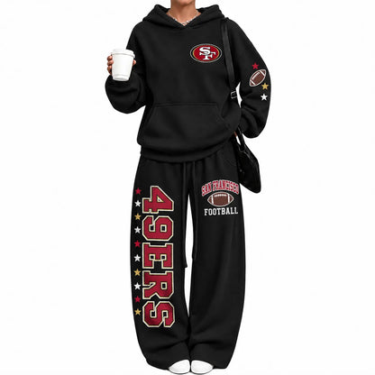 San Francisco 49ers-Vintage Plush Hoodie set