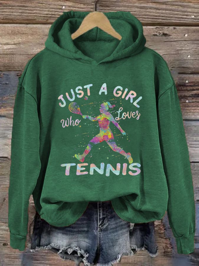 Women's Just a girl who loves tennis sweatshirts