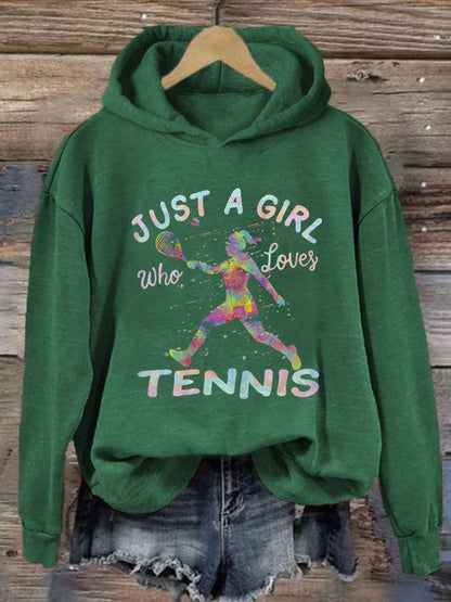 Women's Just a girl who loves tennis sweatshirts