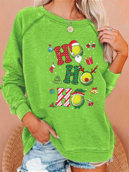 Women's Christmas Tennis Casual Sweatshirt