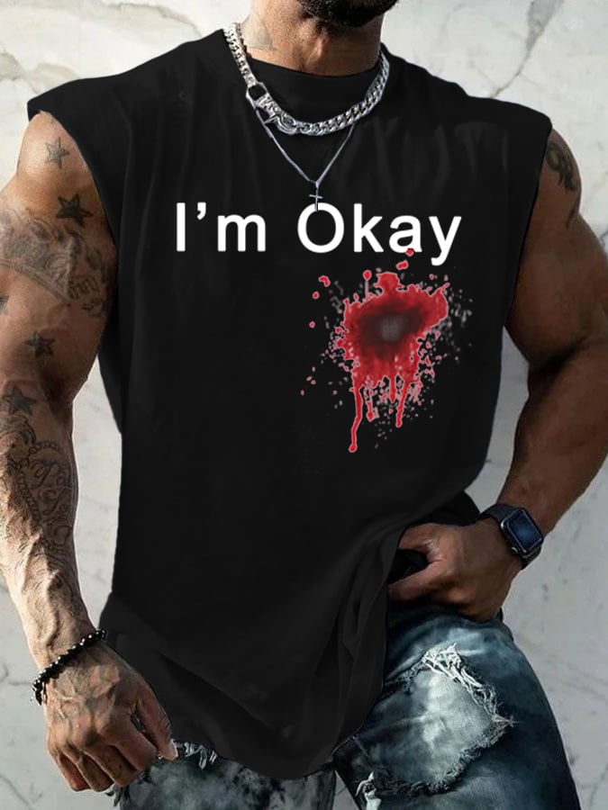 Men's I'm Okay Printed Tank Top