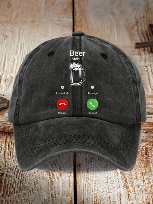 Unisex Oktoberfest Beer Print Printed Washed Distressed Hat