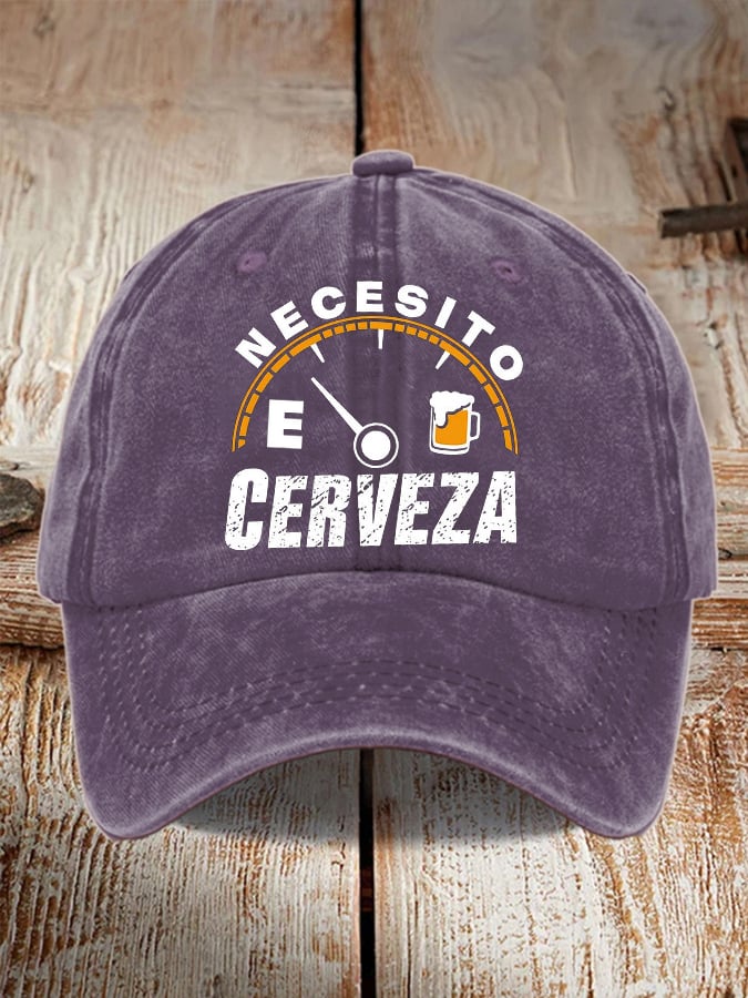 Unisex Oktoberfest Beer Print Printed Washed Distressed Hat