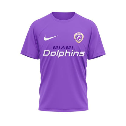 Miami Dolphins | Premium National Purple Heart Day 3D Shirt HI