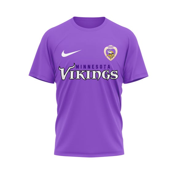 Minnesota Vikings | Premium National Purple Heart Day 3D Shirt HI