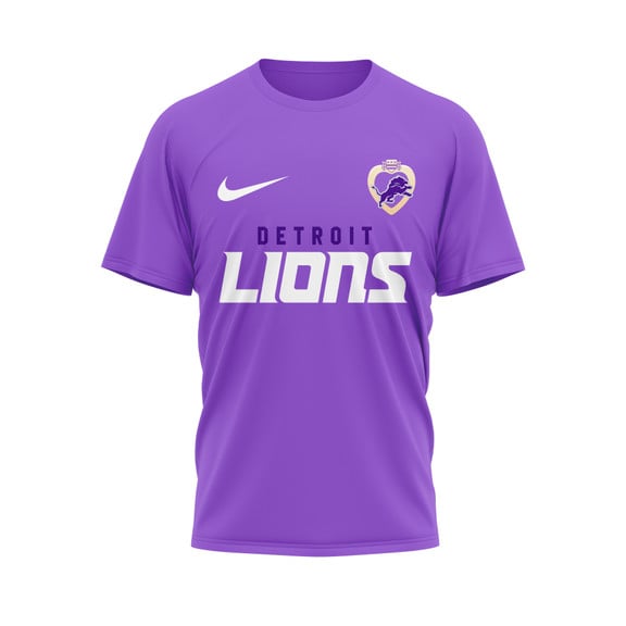 Detroit Lions | Premium National Purple Heart Day 3D Shirt HI