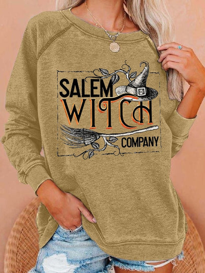 Women's Salem Witch Company Halloween Print Casual Sweatshirt