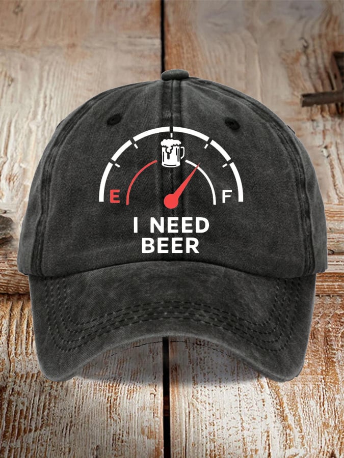 Unisex Oktoberfest Beer Print Printed Washed Distressed Hat